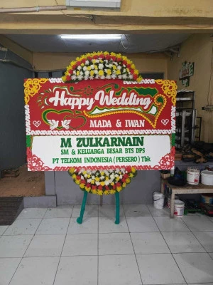 Papan Bunga di Venue Wedding Pondok Aren